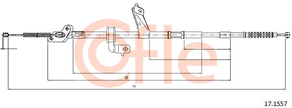 Cablu, frana de parcare 17.1557 COFLE