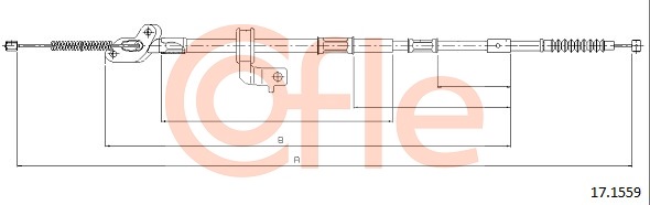 Cablu, frana de parcare 17.1559 COFLE