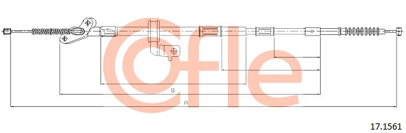 Cablu, frana de parcare 17.1561 COFLE