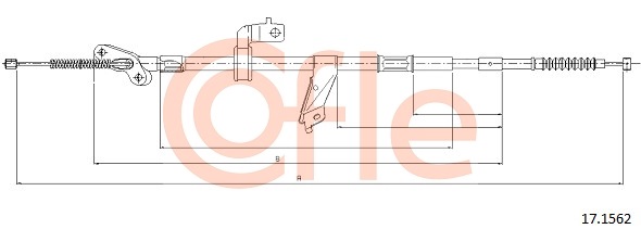 Cablu, frana de parcare 17.1562 COFLE