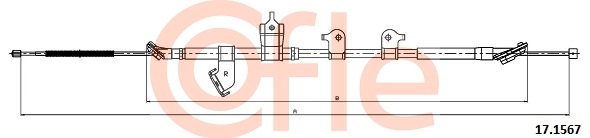 Cablu, frana de parcare 17.1567 COFLE