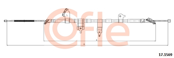 Cablu, frana de parcare 17.1569 COFLE