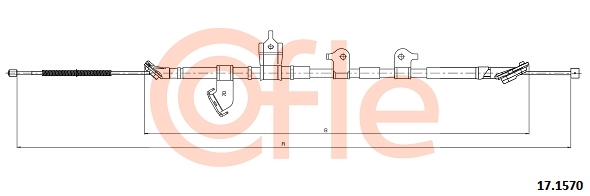 Cablu, frana de parcare 17.1570 COFLE