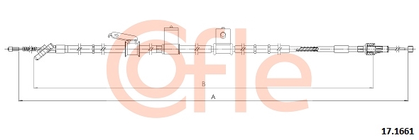 Cablu, frana de parcare 17.1661 COFLE