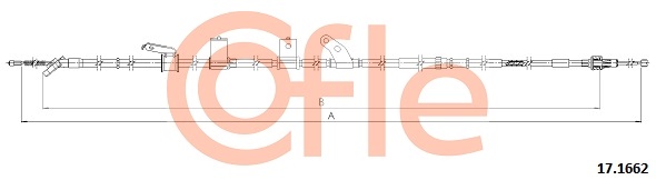 Cablu, frana de parcare 17.1662 COFLE