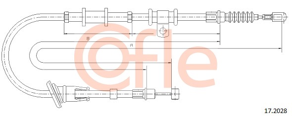 Cablu, frana de parcare 17.2028 COFLE