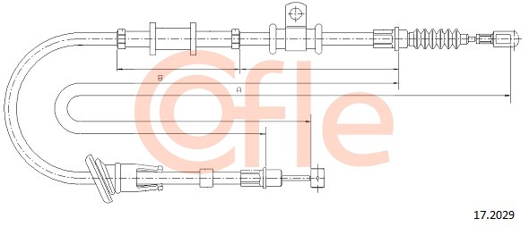 Cablu, frana de parcare 17.2029 COFLE
