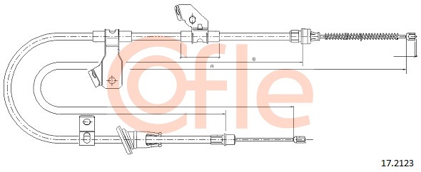 Cablu, frana de parcare 17.2123 COFLE