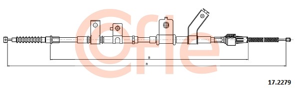 Cablu, frana de parcare 17.2279 COFLE