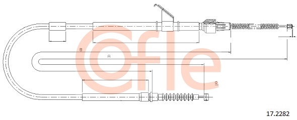 Cablu, frana de parcare 17.2282 COFLE
