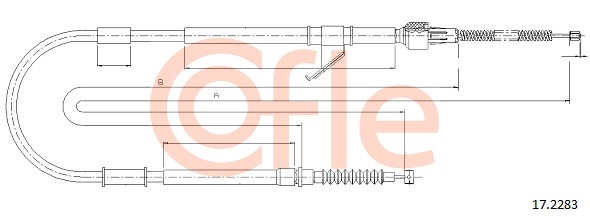 Cablu, frana de parcare 17.2283 COFLE