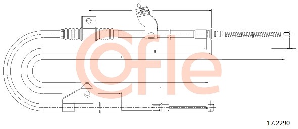 Cablu, frana de parcare 17.2290 COFLE