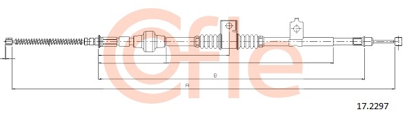 Cablu, frana de parcare 17.2297 COFLE