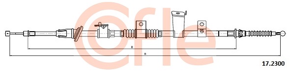 Cablu, frana de parcare 17.2300 COFLE