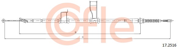 Cablu, frana de parcare 17.2516 COFLE