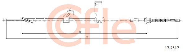 Cablu, frana de parcare 17.2517 COFLE