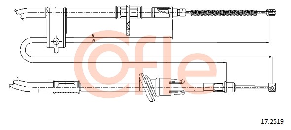 Cablu, frana de parcare 17.2519 COFLE