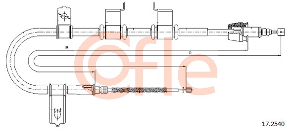 Cablu, frana de parcare 17.2540 COFLE