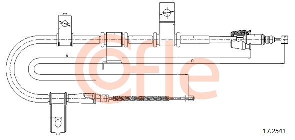 Cablu, frana de parcare 17.2541 COFLE
