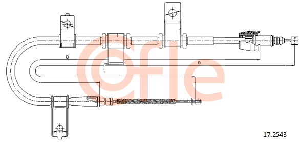 Cablu, frana de parcare 17.2543 COFLE