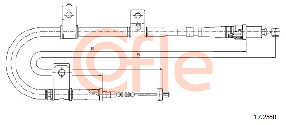 Cablu, frana de parcare 17.2550 COFLE