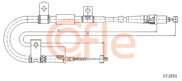 Cablu, frana de parcare 17.2551 COFLE