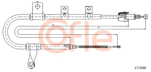 Cablu, frana de parcare 17.2560 COFLE