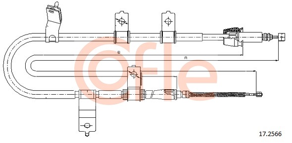 Cablu, frana de parcare 17.2566 COFLE
