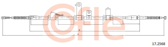 Cablu, frana de parcare 17.2568 COFLE
