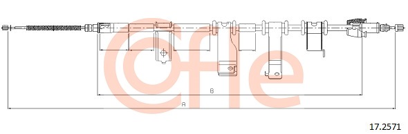 Cablu, frana de parcare 17.2571 COFLE
