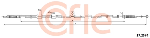 Cablu, frana de parcare 17.2574 COFLE