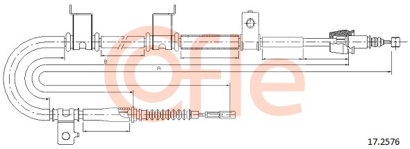 Cablu, frana de parcare 17.2576 COFLE