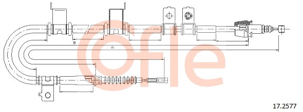 Cablu, frana de parcare 17.2577 COFLE