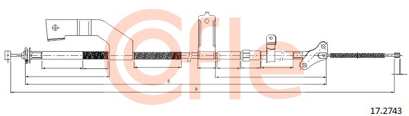 Cablu, frana de parcare 17.2743 COFLE