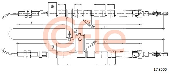 Cablu, frana de parcare 17.3500 COFLE