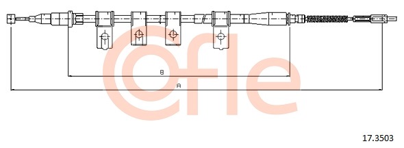 Cablu, frana de parcare 17.3503 COFLE