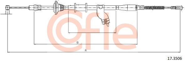 Cablu, frana de parcare 17.3506 COFLE
