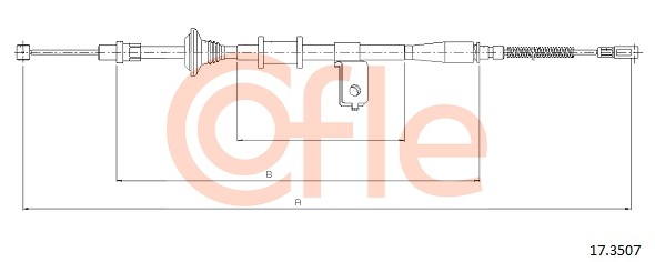 Cablu, frana de parcare 17.3507 COFLE