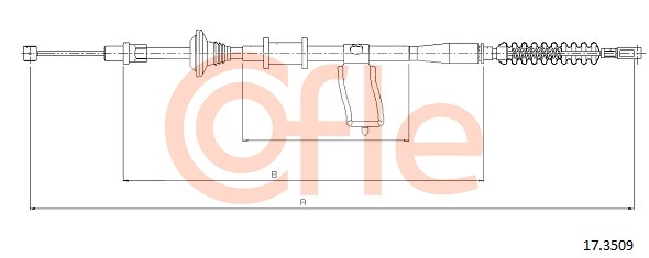 Cablu, frana de parcare 17.3509 COFLE