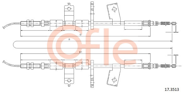 Cablu, frana de parcare 17.3513 COFLE