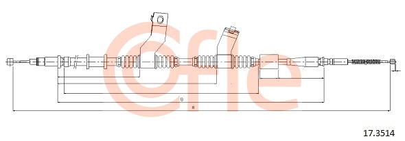 Cablu, frana de parcare 17.3514 COFLE