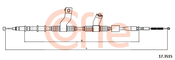 Cablu, frana de parcare 17.3515 COFLE