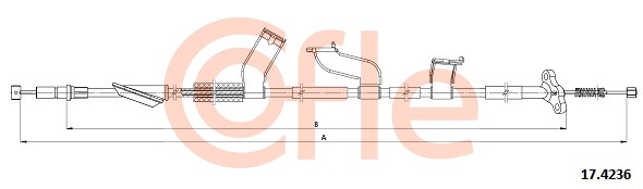 Cablu, frana de parcare 17.4236 COFLE
