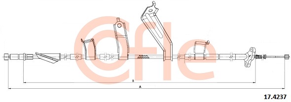 Cablu, frana de parcare 17.4237 COFLE