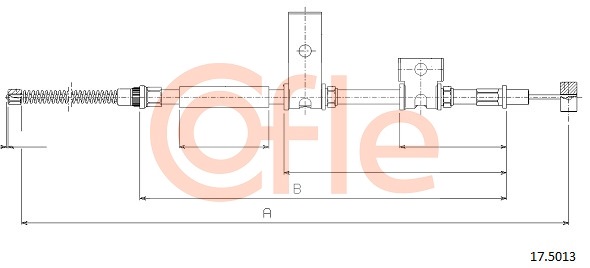 Cablu, frana de parcare 17.5013 COFLE