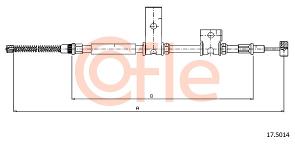 Cablu, frana de parcare 17.5014 COFLE