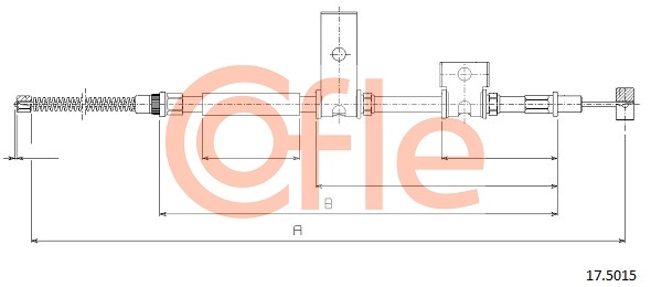 Cablu, frana de parcare 17.5015 COFLE