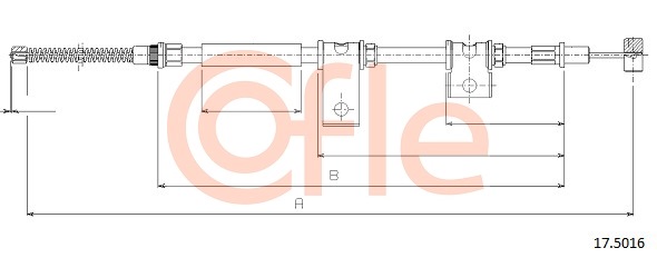 Cablu, frana de parcare 17.5016 COFLE