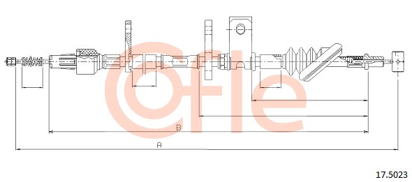 Cablu, frana de parcare 17.5023 COFLE