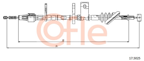 Cablu, frana de parcare 17.5025 COFLE